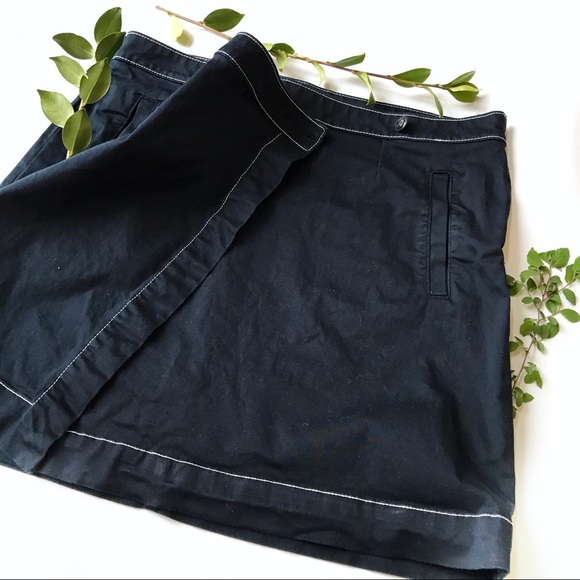 Tommy Hilfiger Jean Straight Skirt w/ Front Panel - Picture 2 of 7